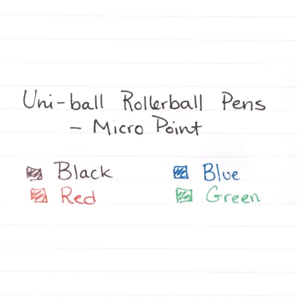 uni-ball Roller Ball Stick Dye-Based Pen Blue Ink Micro Dozen 60153