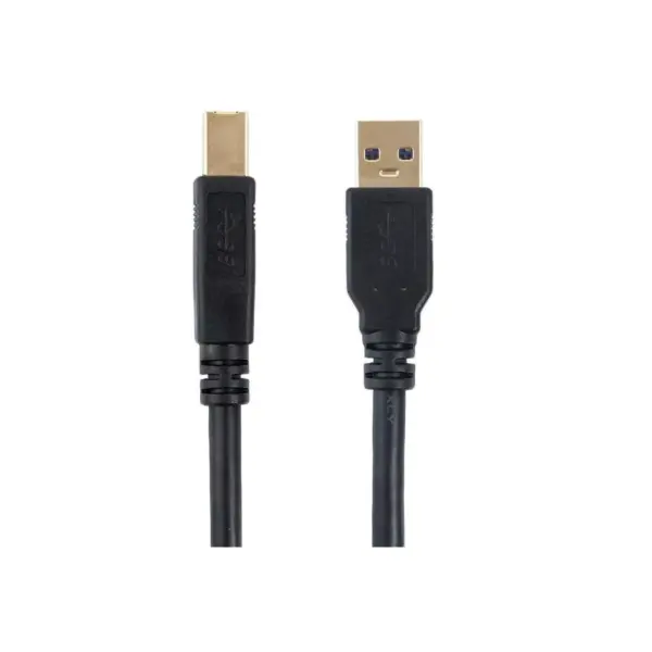 Monoprice USB 3.0 Cable - 1.5 Feet - Black | USB Type-A Male to USB Type-B Male, compatible with Brother, HP, Canon, Lexmark, Epson, Dell, Xerox,