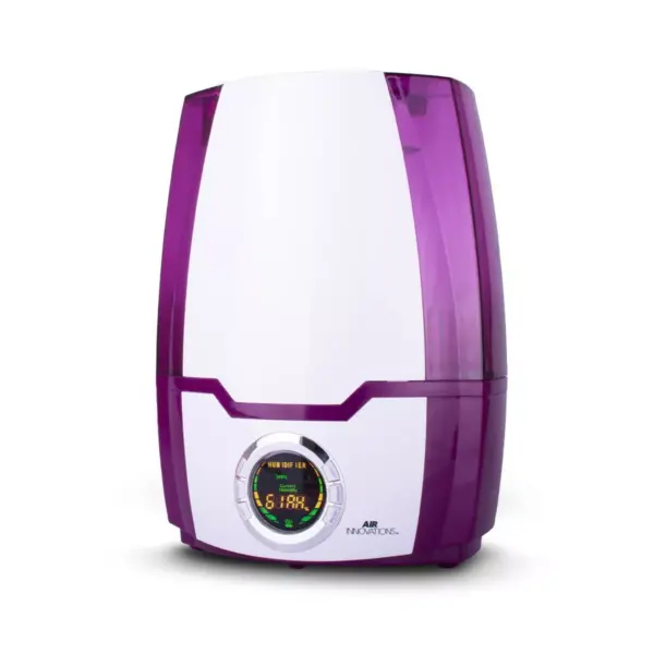 Air Innovations 1.37 Gal Ultrasonic Cool Mist Humidifier with Aroma Tray Purple