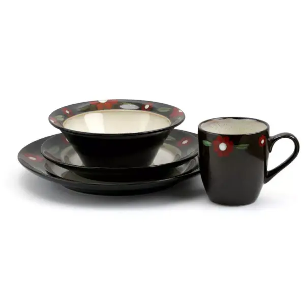 16pc Stoneware Earth Roots Dinnerware Set - Elama