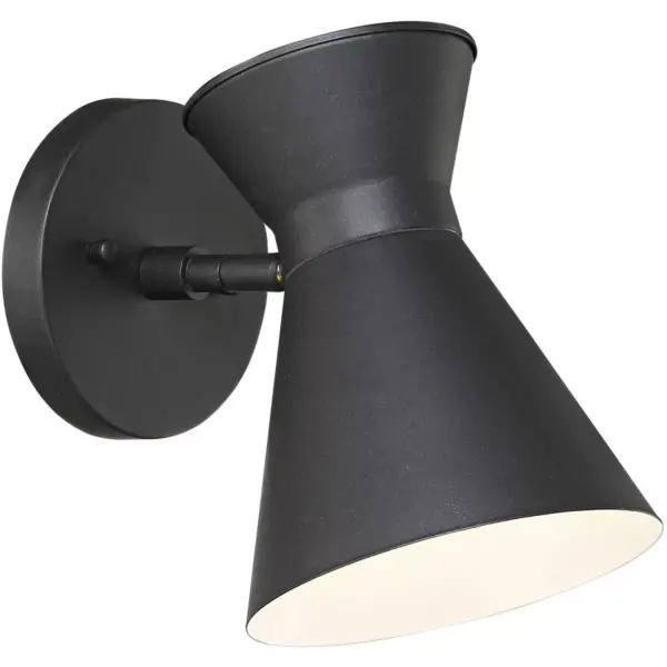 John Timberland Modern Outdoor Wall Light Fixture LED Black Steel 8" Swivel Head for Exterior House Porch Patio Deck