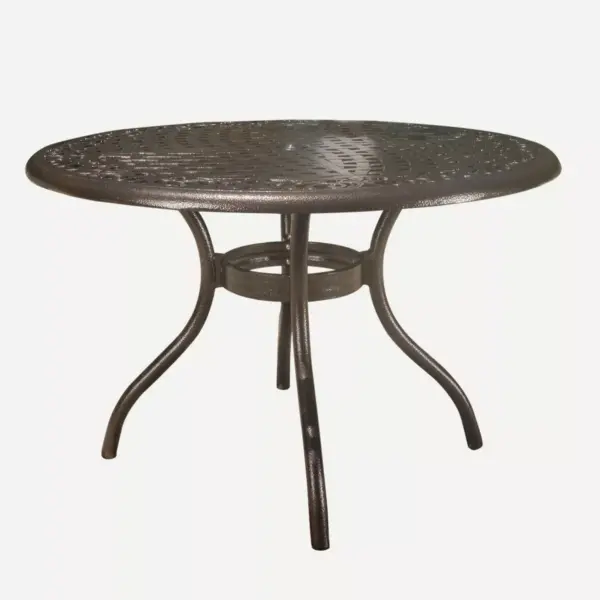 Phoenix Round Cast Aluminum Table - Hammered Bronze - Christopher Knight Home