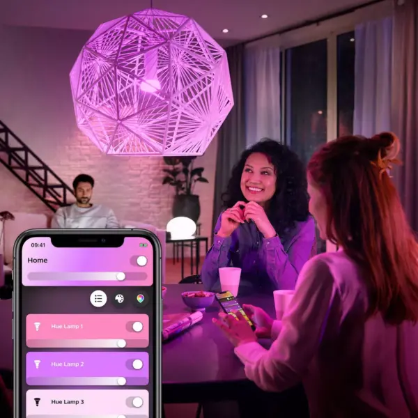 Philips Hue 4pk White and Color Ambiance A19 LED Smart Bulb Starter Kit