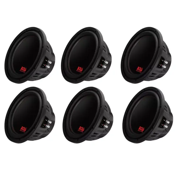 Boss Audio 12-Inch 2600-Watt Car Power Subwoofer DVC Power Sub 4 Ohm (6 Pack)