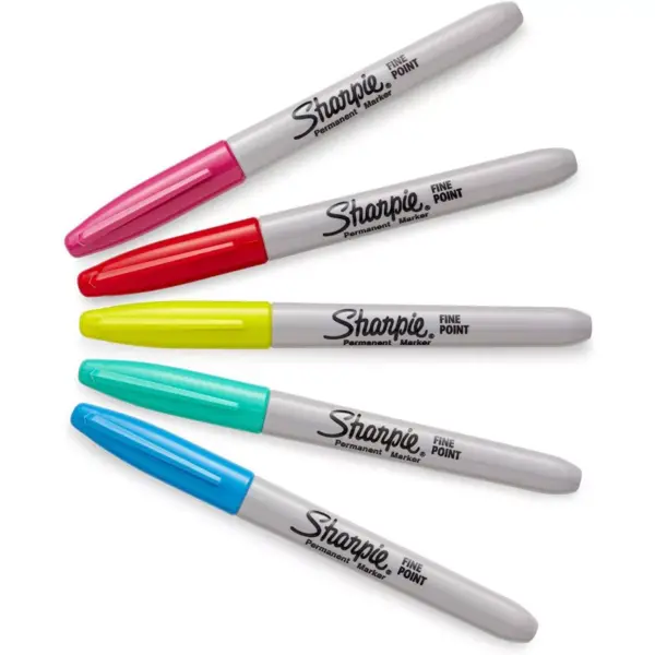 34pk Permanent Marker Fine Tip Multicolor - Sharpie