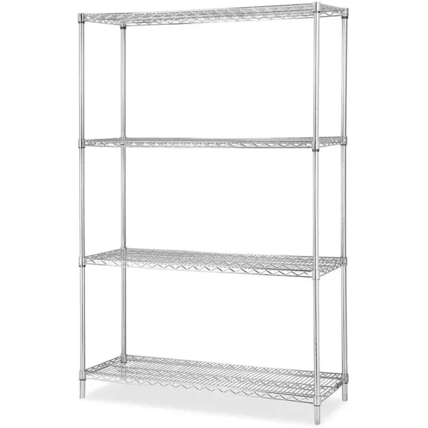 Lorell Industrial Wire Shelving Starter Kit 4 Shelf/Post 36"x18" CE 84187