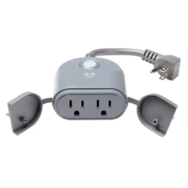 Outdoor DUO Double Smart Wi-Fi Plug Gray - Geeni