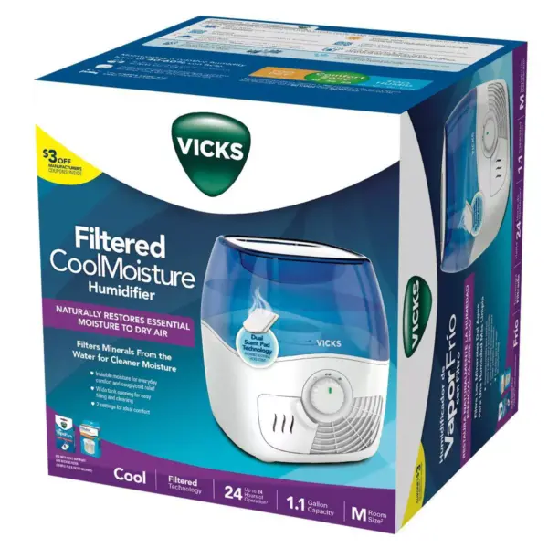 Vicks Filtered Cool Moisture Humidifier - White