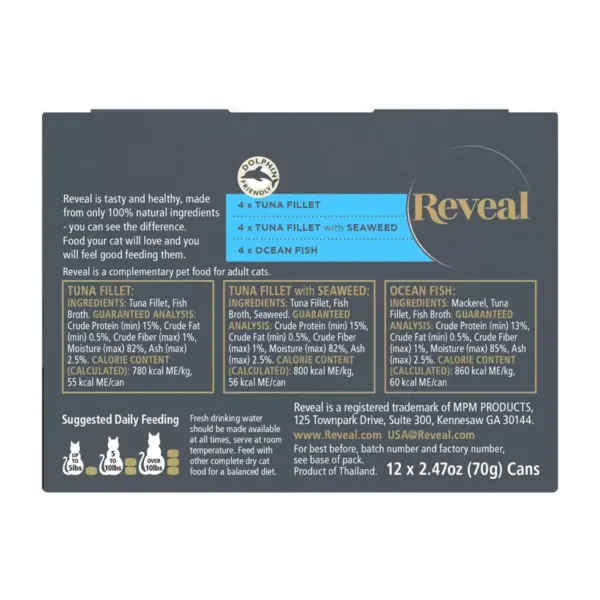 Reveal Grain Free Fish Selection In Broth Wet Cat Food - 2.47oz/12ct