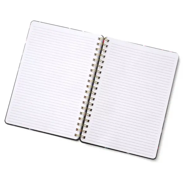 120 sheet Spiral Lined Journal 10"x7" Black with Dots - Gartner Studios