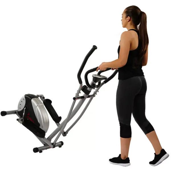 Sunny Health and Fitness Magnetic Elliptical Bike - Black