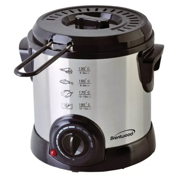 Brentwood 1 Liter Electric Deep Fryer in Stainless Steel