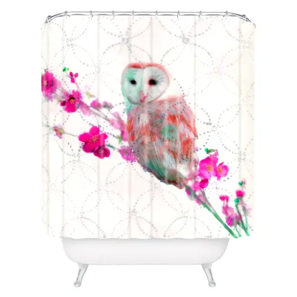 Quinceowl Shower Curtain Ivory - Deny Designs