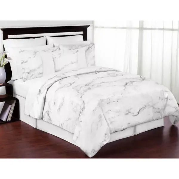 Black & White Marble Sheet Set (Twin) - Sweet Jojo Designs