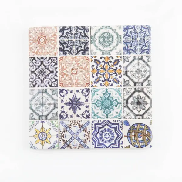 Thirstystone Lisbon Tiles 4 Piece Occasions Coaster Set