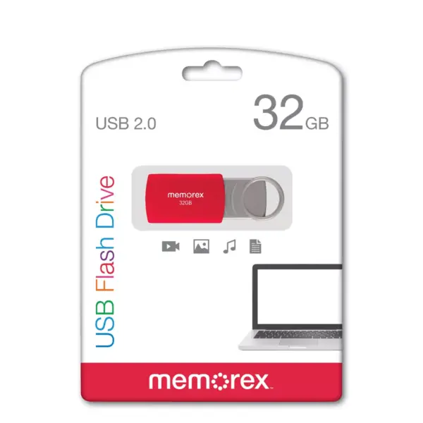 Memorex 32GB Flash Drive USB 2.0 - Red (32020003221)