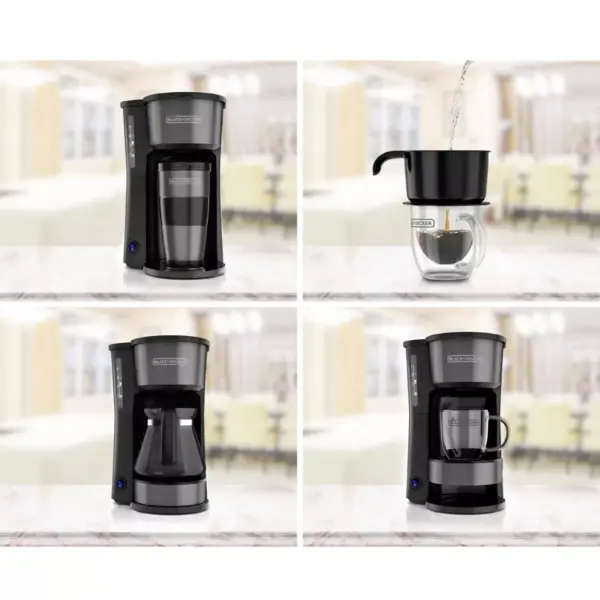 BLACK+DECKER 5 Cup 4-in-1 Station Coffeemaker – Black Stainless Steel CM0750BS