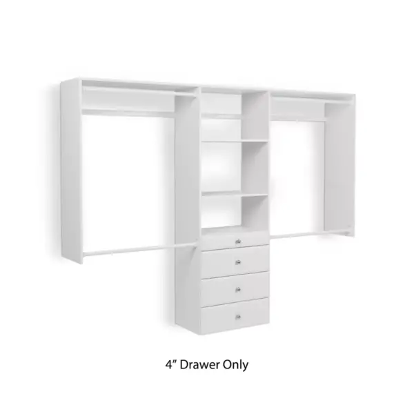 Easy Track RD04ON 4-Inch Deluxe Replacement Drawer for Closet Storage Tower Organizer Kits, White