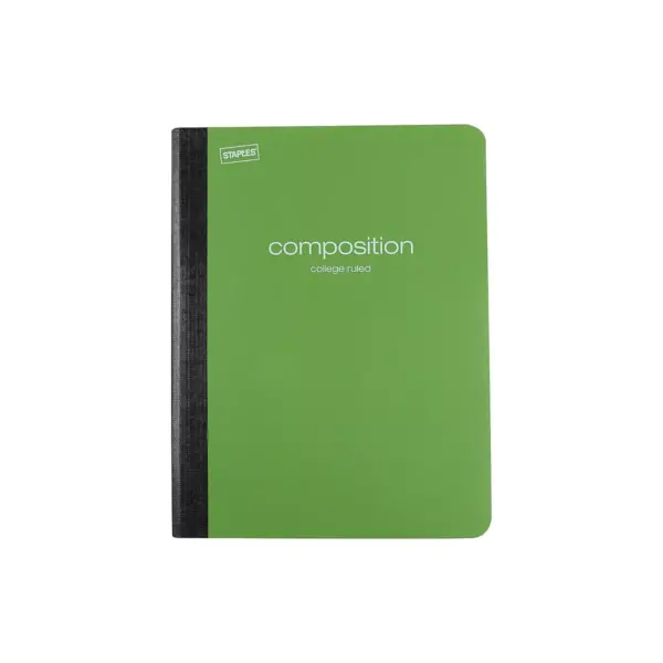 Staples Poly Composition Notebook 9.75" x 7.5" College Ruled 70 Sh. Green TR55079N/55079