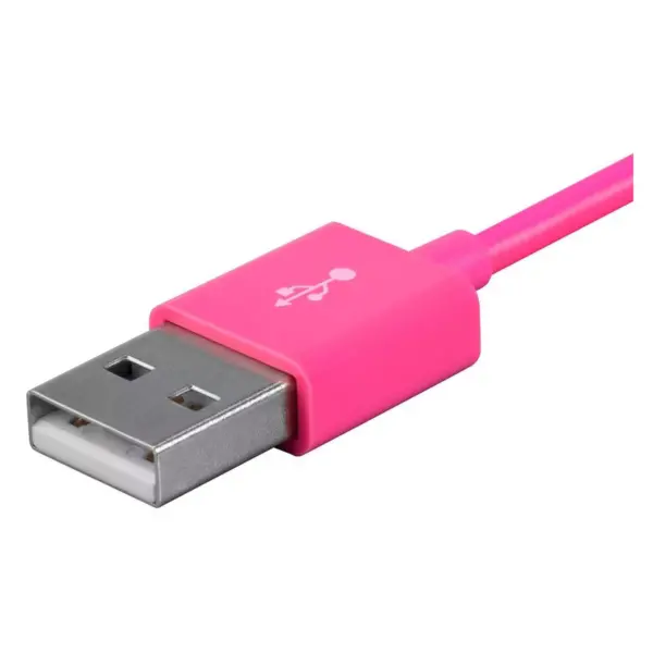 Monoprice USB Type-A to Micro Type-B Cable - 10 Feet - Pink | 2.4A, 22/30AWG - Select Series