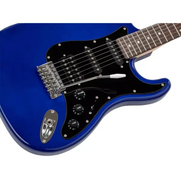 Monoprice Indio Cali Classic HSS Electric Guitar - Blue, With Gig Bag