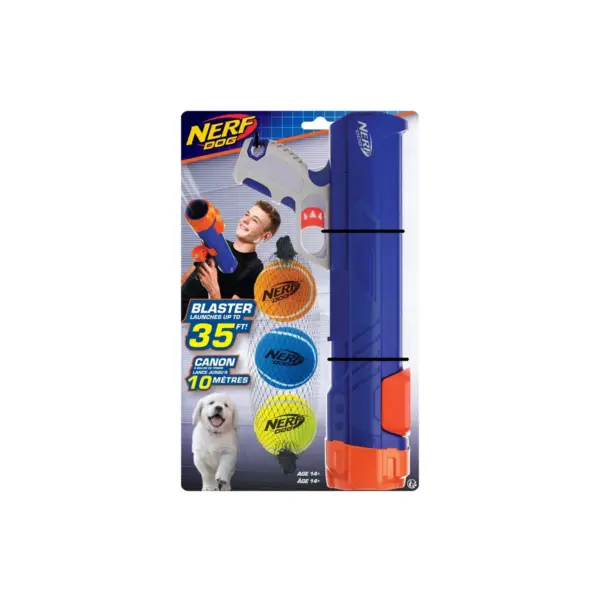 NERF 12" Blaster & 2" Squeak Balls Dog Toys