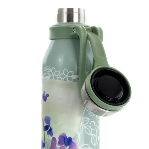 Gibson Elite Lavender Cottage 25 Ounce Stainless Steel Thermal Bottle