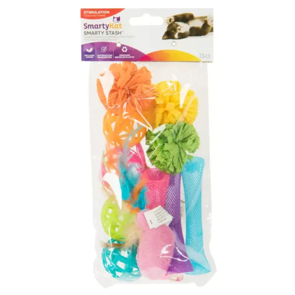 SmartyKat Smarty Stash Variety Cat Toy - 13pk