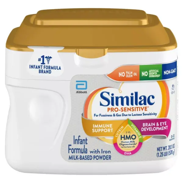 Similac Pro-Sensitive Non-GMO Infant Formula with Iron Powder - 20.1oz