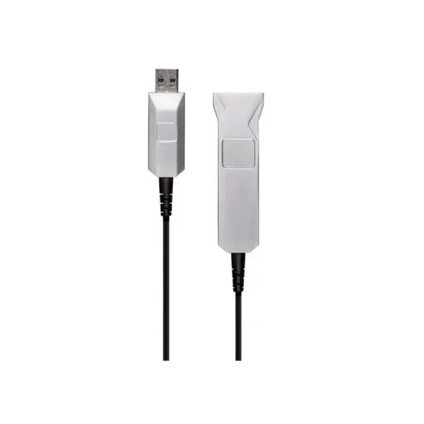 Monoprice USB-A to USB-A Female 3.0 Extension Cable - 98.4 Feet - Silver | Fiber Optic - SlimRun