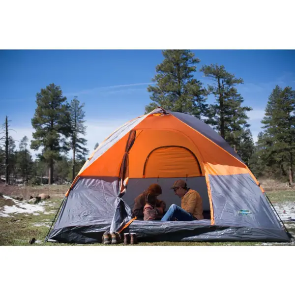 Stansport Everest 6 Person Dome Tent Orange/Gray