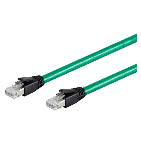 Monoprice Cat8 Ethernet Network Cable - 0.5 feet - Green | 2GHz, 40G, 24AWG, S/FTP - Entegrade Series