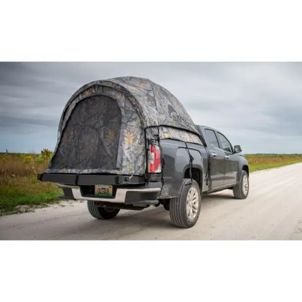 Napier Backroadz Vehicle Specific Compact Short Truck Bed Portable 2 Person Outdoor Camping Tent with Convenient Carry Bag, Camouflage