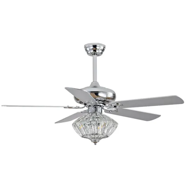 Landi Ceiling Light Fan - Chrome - Safavieh