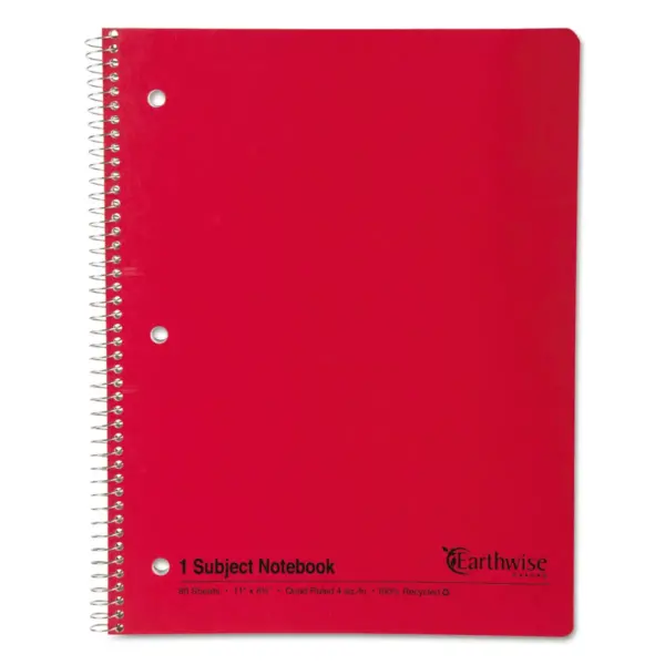 Oxford Earthwise 100% Recycled Single Subject Notebooks 8 1/2 x 11 WE 3-Hole 80 SH 25451