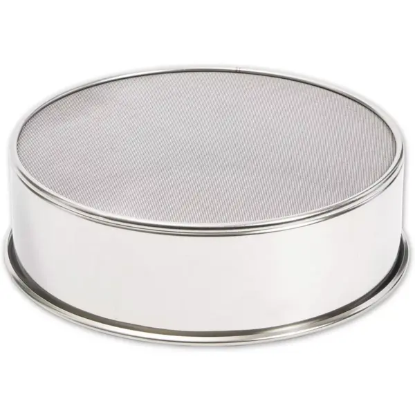 Juvale Stainless Steel Professional Round Flour Sieve for Baking (6.2 x 1.9 in)