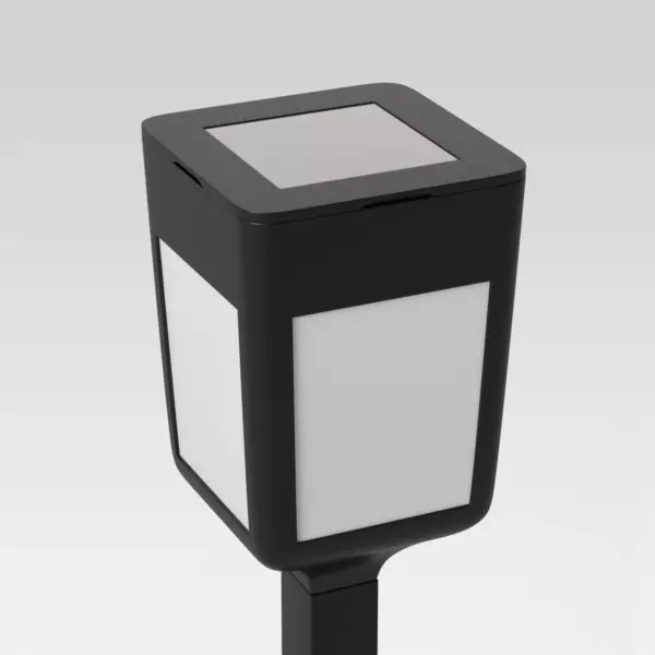 Square Solar Pathway Light Black - Room Essentials™