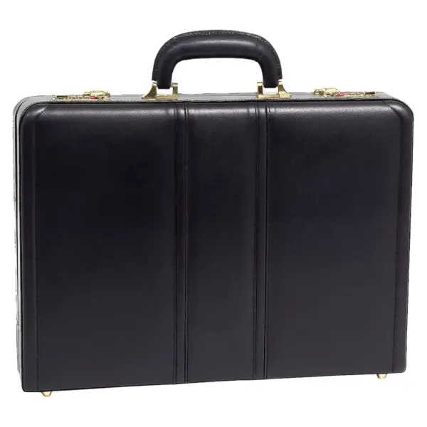 McKlein Daley Leather 3.5" Attache Briefcase - Black