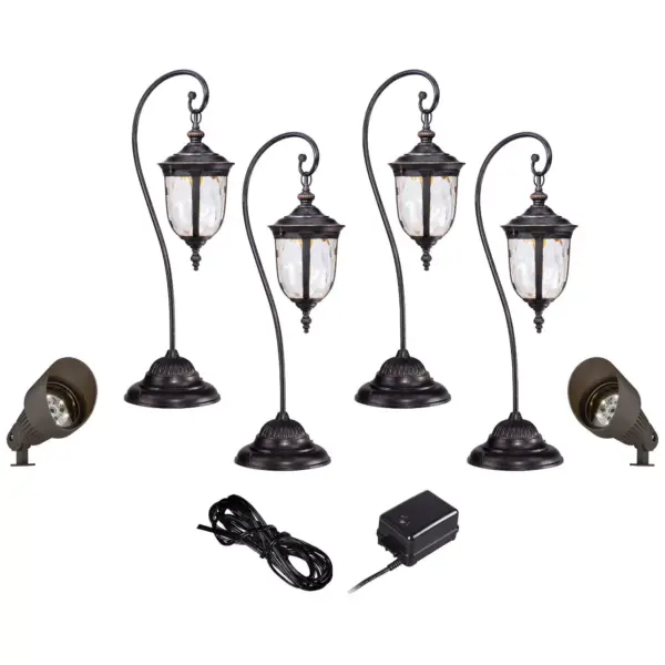 John Timberland Bellagio Bronze 8-Piece LED Landscape Light Kit Set