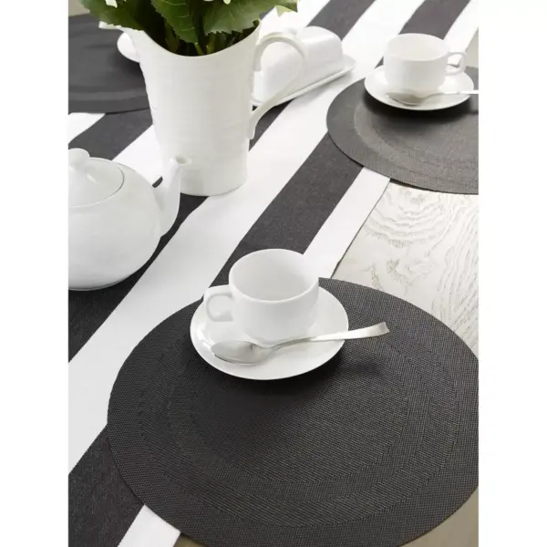 6pc Doubleframe Placemat Black - Design Imports