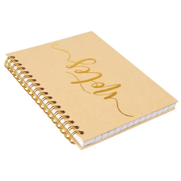 6-Pack Top Bound Spiral Notepads To-Do Lists, Gold Foil Accent Design, Hard Cover, 60 Sheets, 6.5"x5"