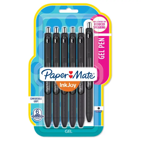 Paper Mate InkJoy Gel Pen, 6ct - Black