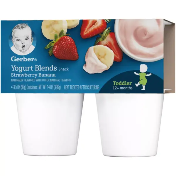 Gerber Toddler 4pk Strawberry Banana Yogurt Blends - 14oz