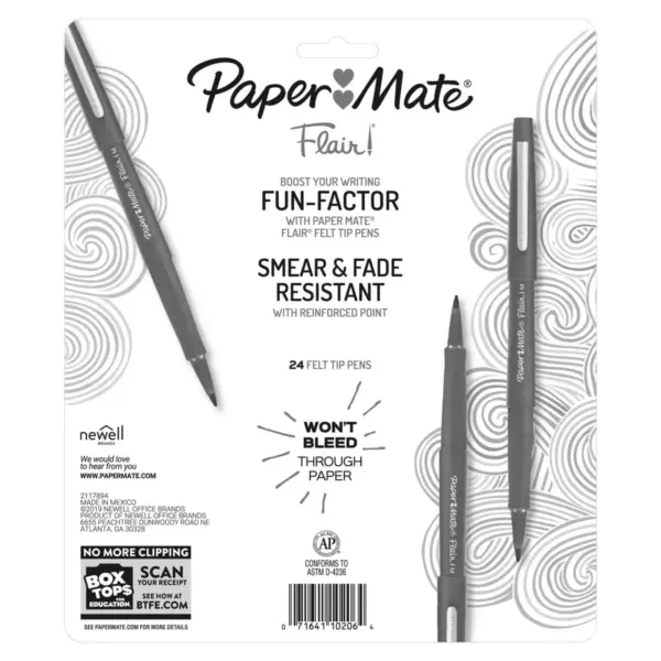 24pk Marker Pens Flair Medium Tip .7mm Multicolor - PaperMate