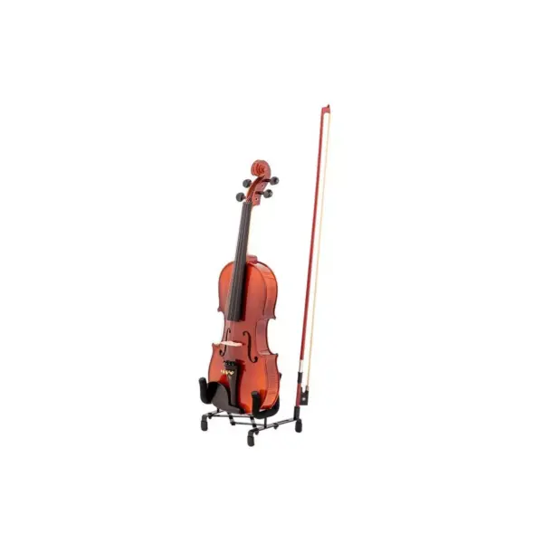 Monoprice 4/4 Flamed Maple Violin with Music Stand, Violin Stand, Case, Bow, and Rosin - Stage Right Sonata