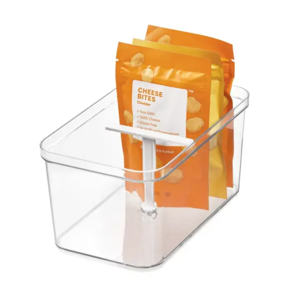 iDESIGN Crisp Deep Drawer Bin with T-Handle Clear