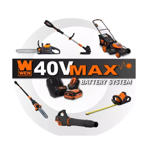 WEN 40417 40V Max Lithium Ion 16" Brushless Chainsaw with 4Ah Battery and Charger