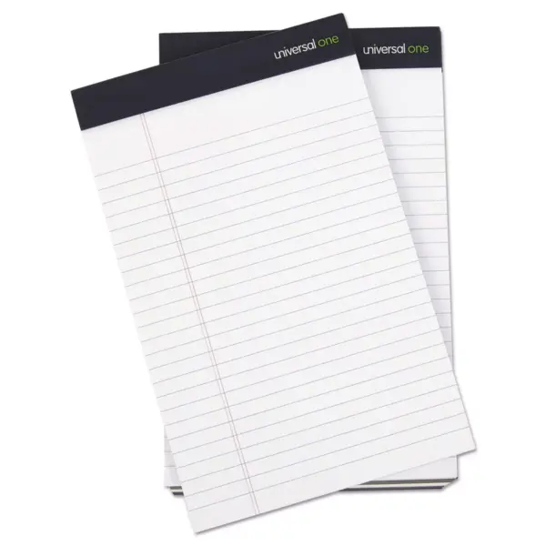 Universal Premium Ruled Writing Pads White 5 x 8 Legal Rule 50 Sheets 12 Pads 57300