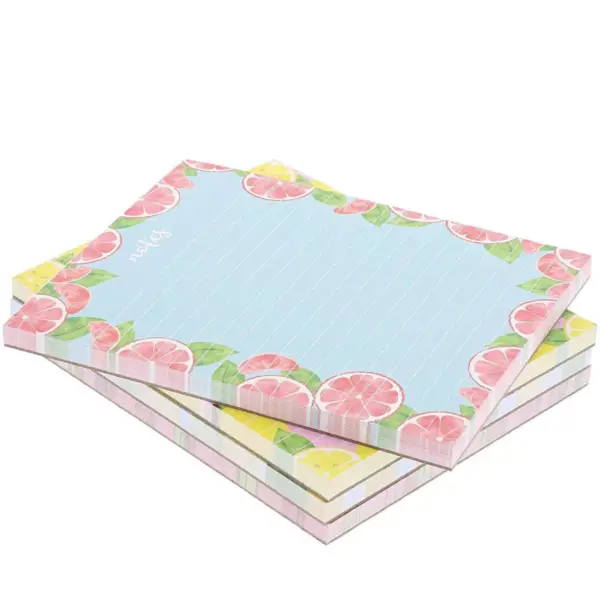 4 Pack Fruit Prints Design Notepads Notebooks Memo Pad Books Lined Paper for Kids Party Favors, 4.25 x 5.5 inches