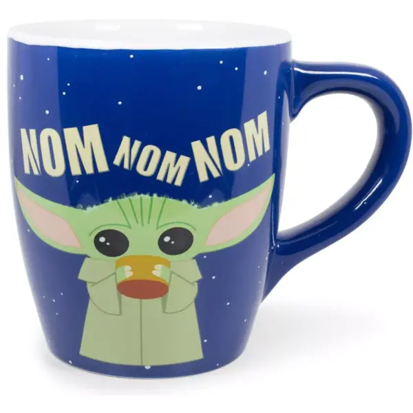 Silver Buffalo Star Wars: The Mandalorian The Child "Nom Nom Nom" Ceramic Mug | Holds 25 Ounces